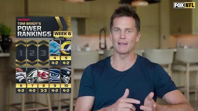 There’s a new No. 1 in Tom Brady's Week 6 Power Rankings — and he knows a thing or two about playing for this team 👀