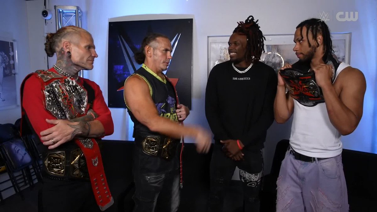 “What DarkState did was a shot at us.” The Hardy Boyz know DarkState’s attack on LEON SLATER and Je’Von Evans at Bound for Glory was a message to the double champs… 😳