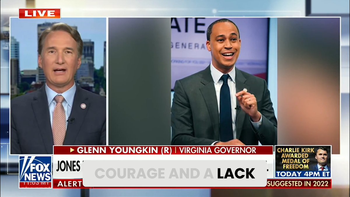 Governor Glenn Youngkin is right. Abigail Spanberger had three chances to call on Jay Jones to drop out—and she couldn’t do it. Three chances to show courage and she failed every one.