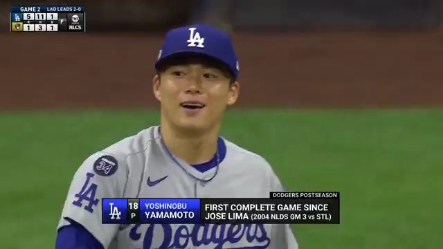 【 #ドジャース 】#山本由伸 完投勝利!9回最後のスリーアウトを取った場面です🔥 111球の熱投でポストシーズン自身初の完投を成し遂げました👏 #日本人選手情報 #ポストシーズン2025