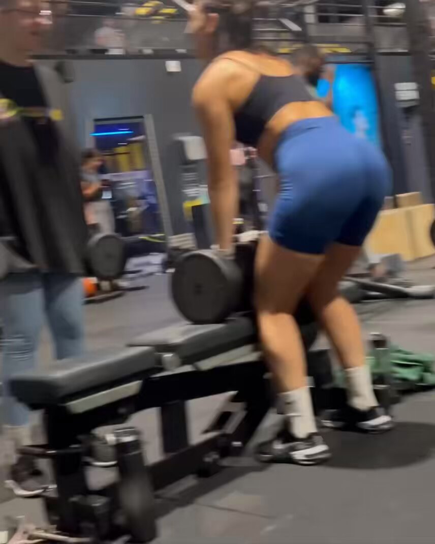 Lurking on a perfectly plump ass at the gym #creep #candid #gym #creepshot