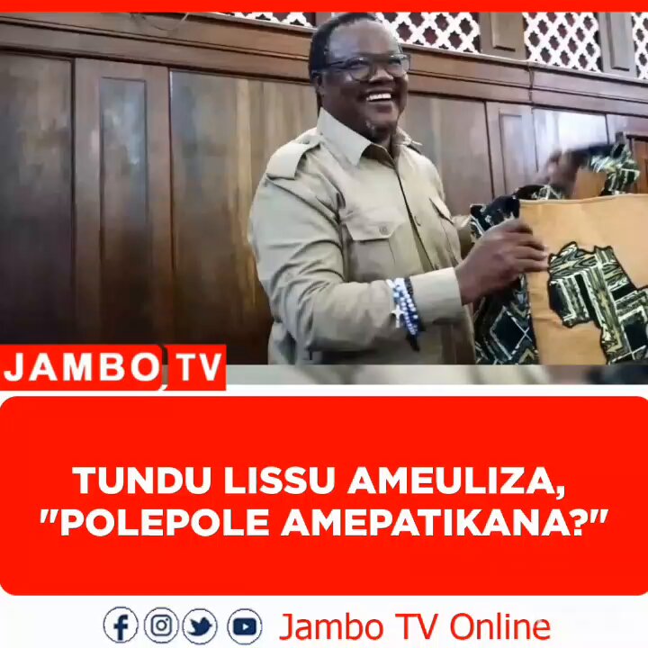 VIDEO: Baada tu ya kuingia kwenye chumba namba moja (1) cha Mahakama Kuu ya Tanzania, Masjala ndogo ya Dar es Salaam kuendelea na usikilizwaji wa kesi ya uhaini inayomkabili, Mwenyekiti wa CHADEMA Taifa Tundu Lissu amesikika akiwahoji watu walioko kwenye chumba hicho cha Mahakama endapo wanafahamu kama aliyewahi kuwa Balozi wa Tanzania kwenye nchi za Malawi na Cuba Humphrey Polepole aliyetoweka kwenye mazingira tatanishi kama amepatikana au hajapatikana.