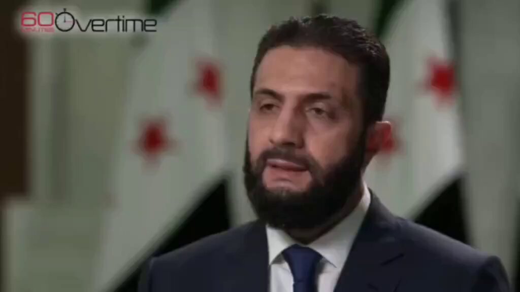 الرئيس أحمد الشرع: إسرائيل تحتل الجولان منذ عام 1967، والآن تريد أن تأخد مناطق في جنوب سوريا لحماية الجولان وهي أخذت الجولان لحماية شمال إسرائيل وبعد كم سنة تأخذ وسط سوريا لتحمي جنوب سوريا واذا استمر الأمر هكذا تصل إلى اسبانيا لتحمي نفسها، المبررات الإسرائيلية مضحكة.