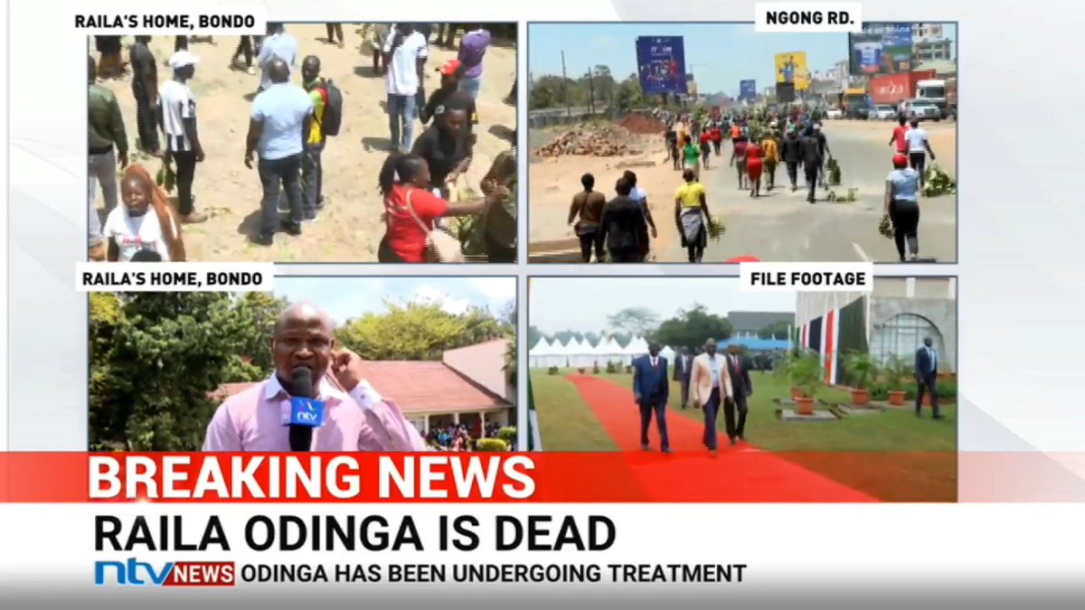 Raila was with his daughter Winnie Odinga and his sister Ruth Odinga in India. NTV's Ibrahim Karanja gives us the latest update following the death of former Prime Minister Raila Odinga.