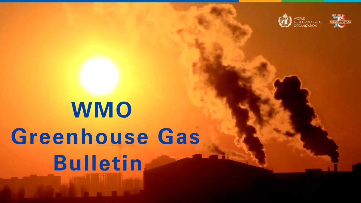 📈 Carbon dioxide (CO₂) levels in the atmosphere soared by a record amount to new highs in 2024, according to WMO’s latest Greenhouse Gas Bulletin. 🔗 Find out more: