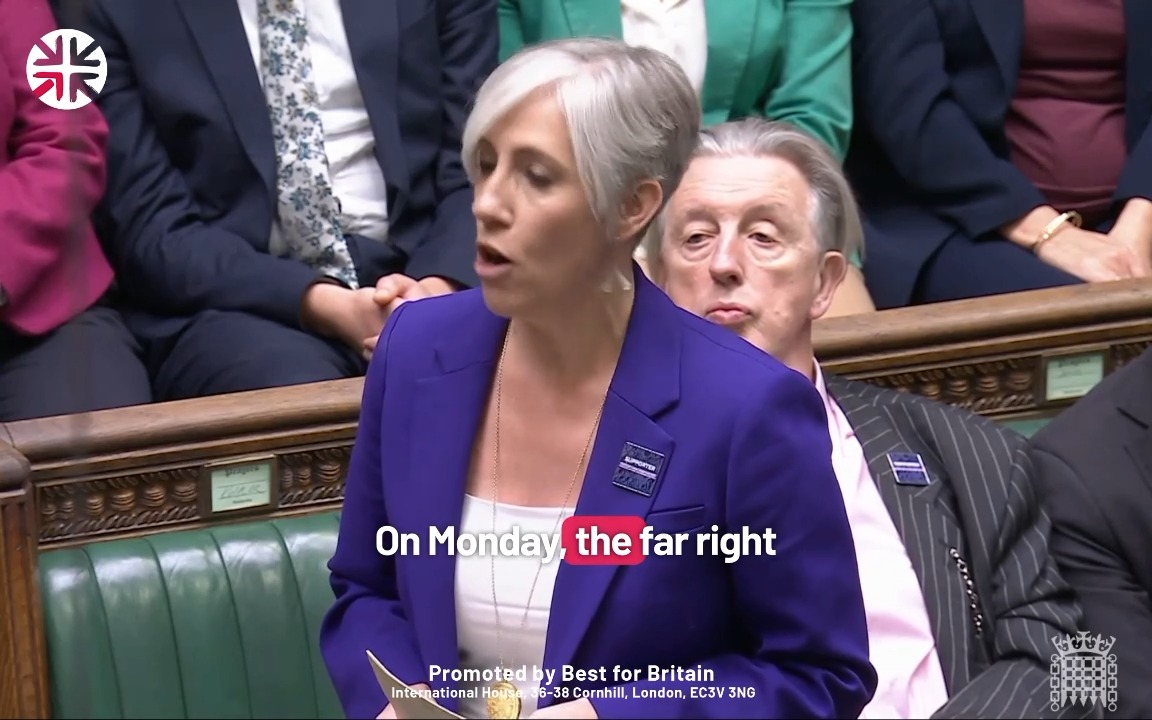The global network of the radical right is a threat to our democracy. 🚨 Daisy Cooper MP 🔶 on Musk and Tommy Robinson: "It is outrageous that a man who has so much control over what people read online could be funding someone who stokes far right extremism on our streets."