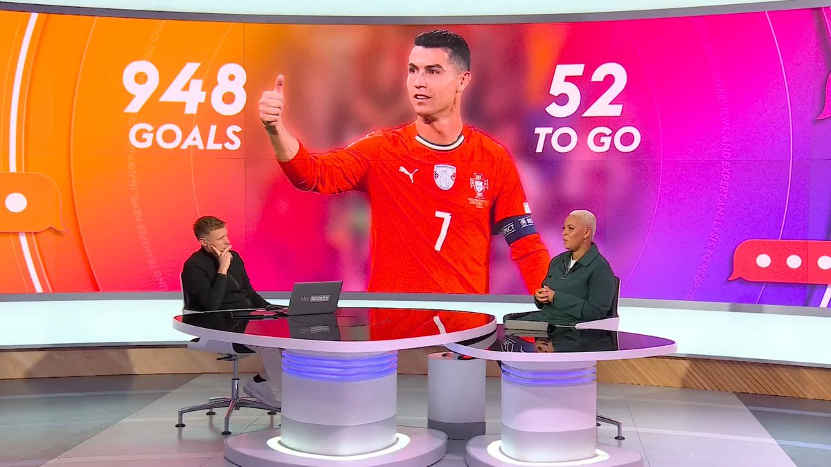 "He's addicted to his craft, he does everything right" 💬 Lianne Sanderson praises Cristiano Ronaldo, who is only 52 goals away from his 1000th career goal 🤩