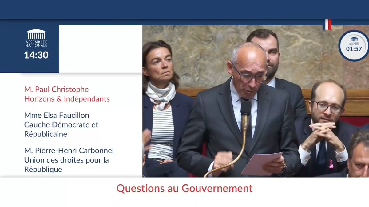 Suspension de la réforme des retraites : "qui va payer ?" Paul CHRISTOPHE (HOR) dénonce une "fable dont nous payerons tôt ou tard le prix". Il interroge le Gvt sur son véhicule législatif et estime que rien n'est acté tant que le Parlement n'a pas voté. #DirectAN #QAG