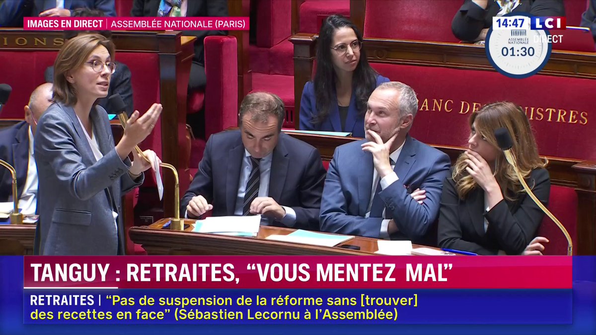 Suspension de la réforme des retraites : "Ce sera un amendement au PLFSS (projet de loi de financement de la sécurité sociale) du gouvernement que cet Hémicycle aura à débattre", Amélie de Montchalin