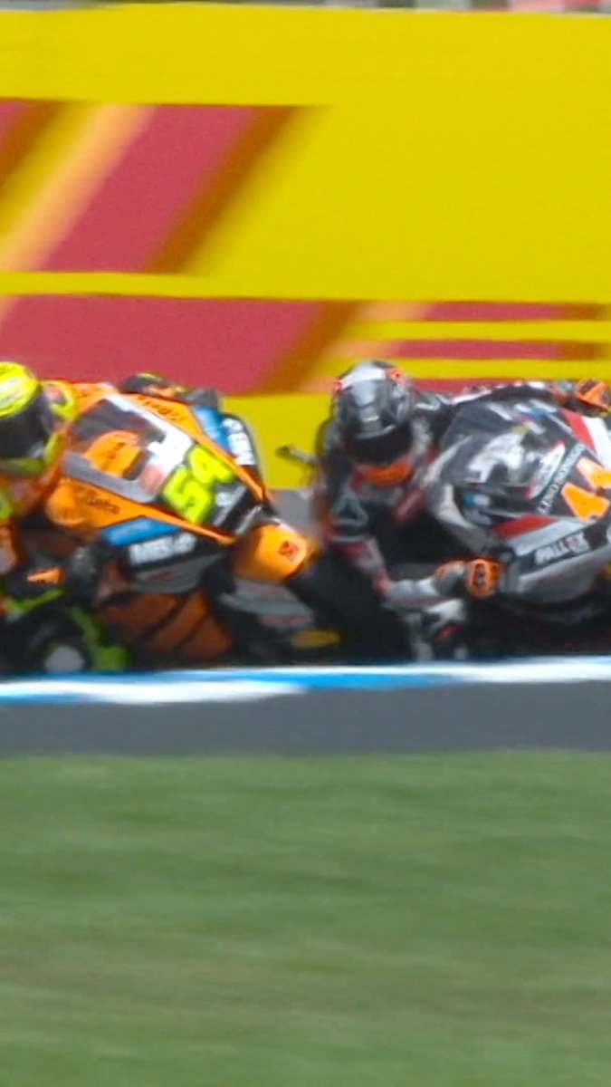 No punches pulled 🥊 A brutally savage move from Fermin Aldeguer on Aron Canet to take the win in last year's #Moto2 race at the #AustralianGP ⚔️ #MotoGP