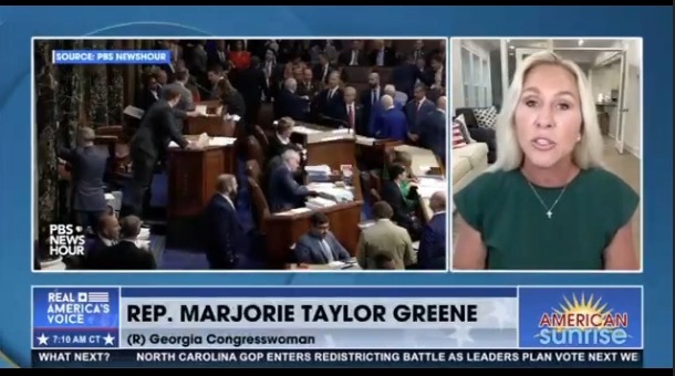 Marjorie Taylor Greene: Republicans are doing nothing. The House is not in session which I think is inexcusable. Mike Johnson should be calling us back because we should be working