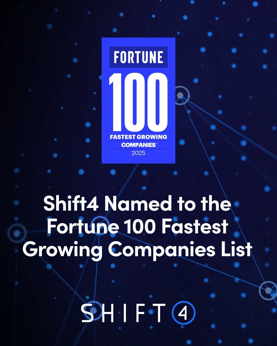We’re proud to share that Shift4 has been named to the FORTUNE 100 Fastest-Growing Companies list for 2025! 🚀 This recognition is a major milestone — celebrating our incredible growth, innovation, and the impact we’re making as we transform commerce around the world. A huge thank you to our partners, customers, and #TeamFOUR for making this achievement possible. Learn more: