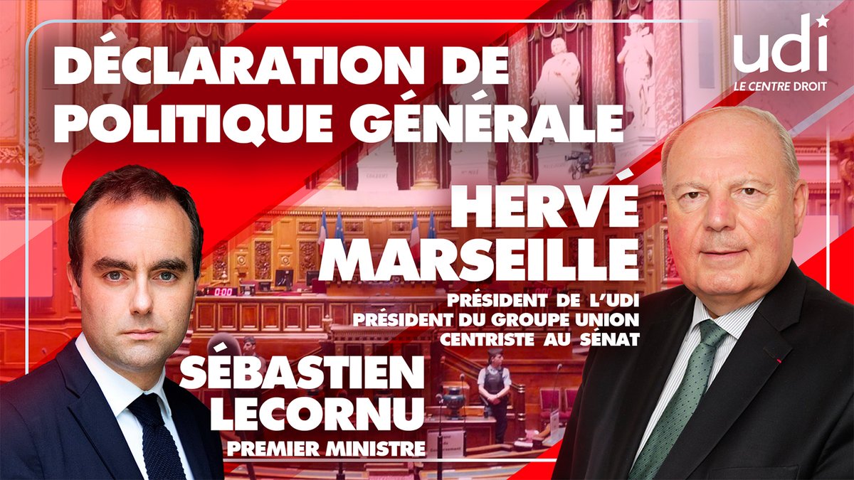 Réponse d'Hervé Marseille 🇺🇦, à la Déclaration de politique générale du Premier ministre, Sébastien Lecornu : "On ne peut pas mettre de l'argent à la fois pour compenser ce qu'on perd sur les retraites, sur la dette et sur le pouvoir d'achat. Il va donc falloir trouver des solutions et faire des choix politiques."