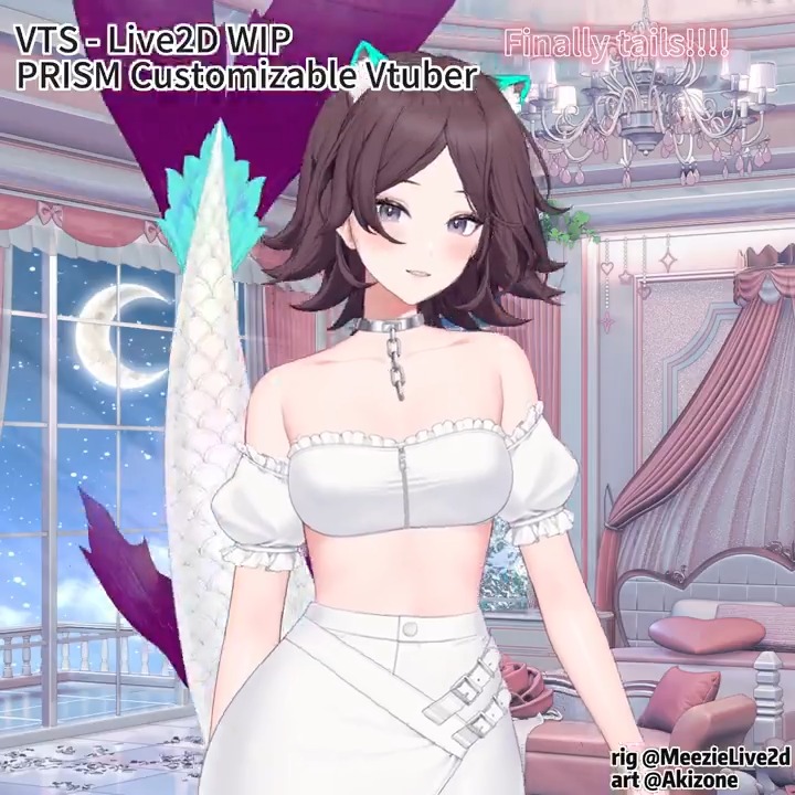 I know this will be one of the most exciting preview, because not a single animation of our tail is copy pasting!! Every tail animation is unique in our Customizable Vtuber Model. 😆 There are lots of hidden details too!