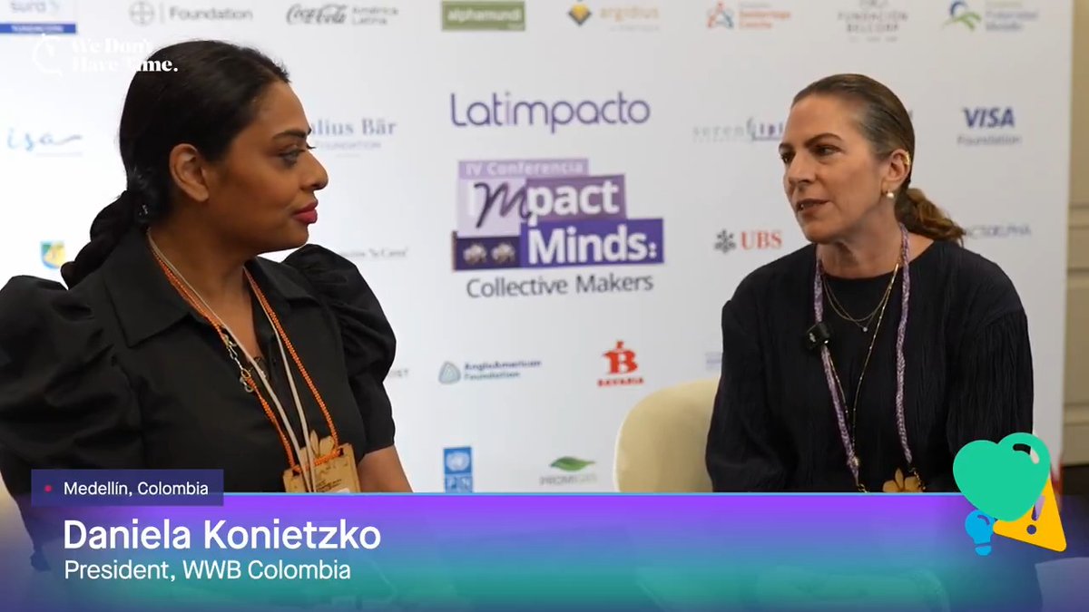 "Impact investing is longer, it's more expensive, but it’s more sustainable." 🎯 At the Impact Minds Conference, in Medellín, Daniela Konietzko of @FundacionWWB shares how women entrepreneurs are shaping Latin America's sustainable and inclusive future. Watch the interview!