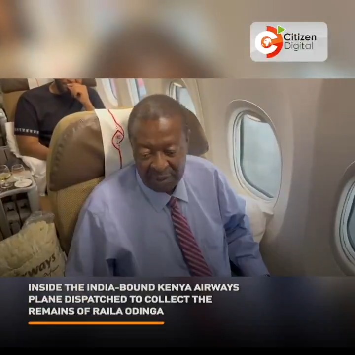 Inside the India-bound Kenya Airways plane dispatched to collect the remains of Raila Odinga