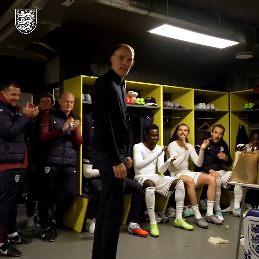 Ready for next summer. Together. Inside our dressing room after the #ThreeLions secured FIFA World Cup qualification ❤️💪