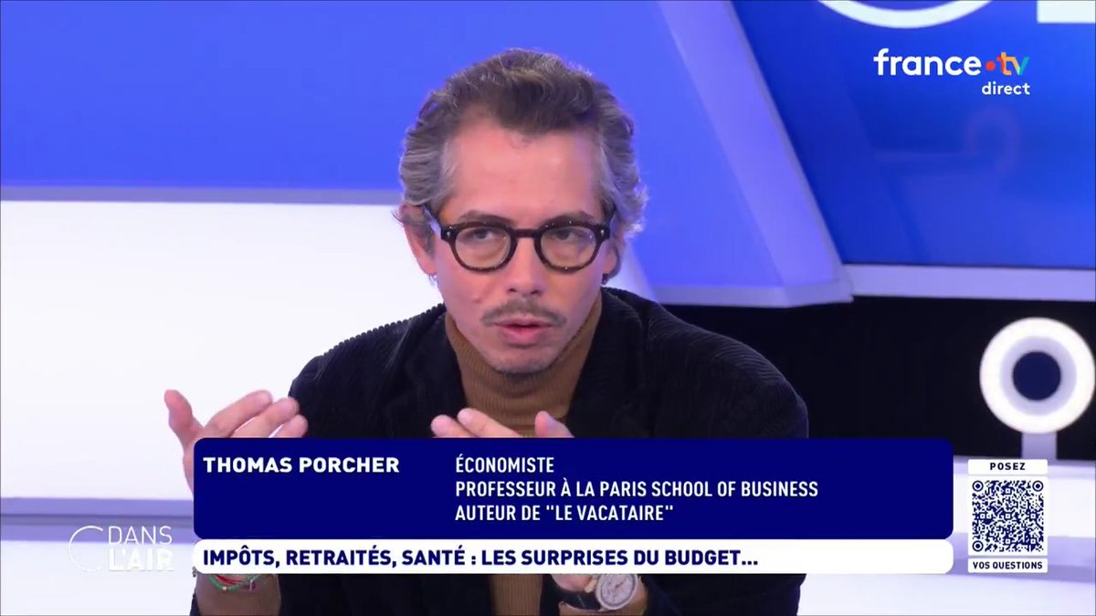 "C'est un arrêt à 62 ans et 9 mois ou juste un report? Une grosse partie des Français l'ont compris comme un arrêt. Or, je pense qu'on se dirige vers un report pour que ça se poursuive après... sauf si un autre parti gagne en 2027 avec une autre volonté."Thomas Porcher #Retraites