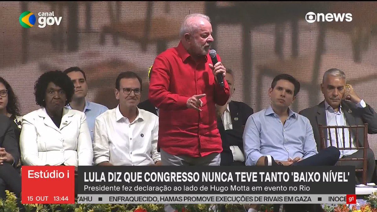 Qualidade do Congresso nunca foi tão “baixo nível” como agora, afirma Lula em evento ao lado de Hugo Motta. #Estúdioi ➡ Assista à #GloboNews: