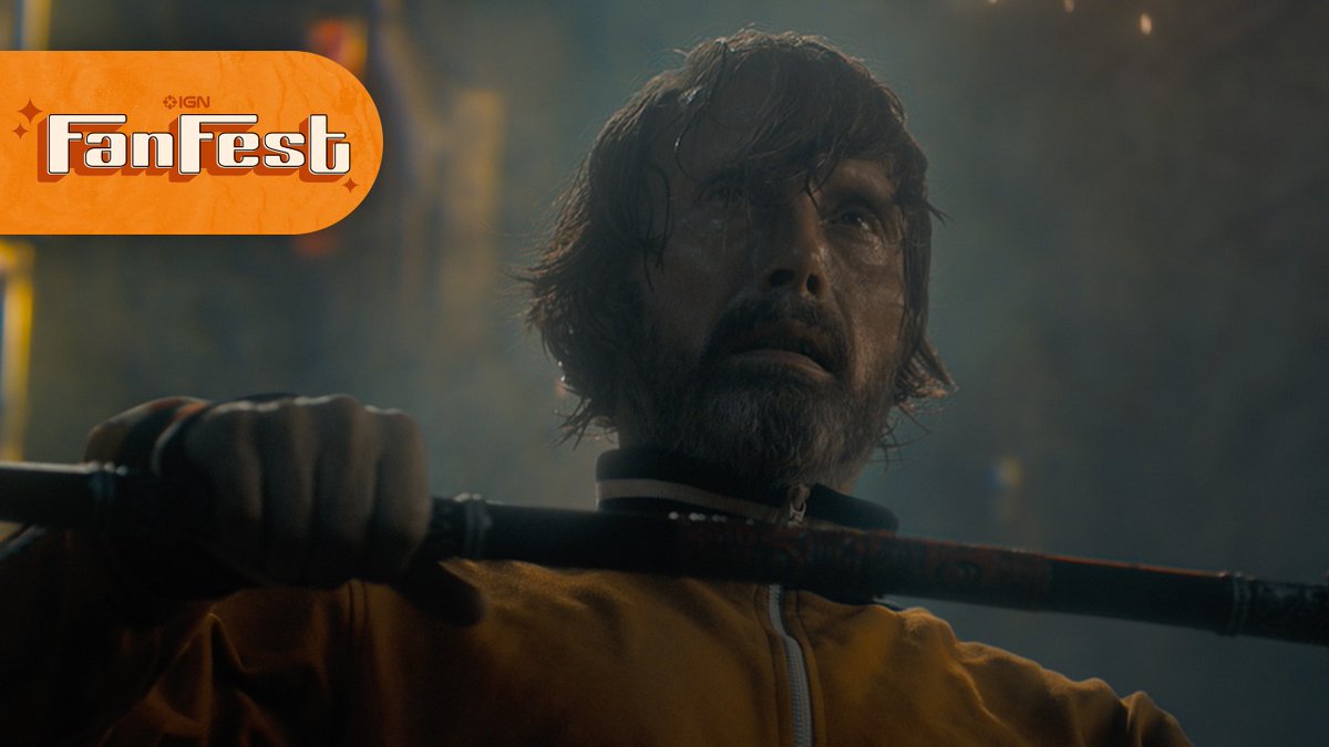 Mads Mikkelsen stars in Dust Bunny, a film about a 10-year-old girl who joins forces with her hit man neighbor to confront each other’s monsters arriving in theaters on December 5. #IGNFanFest