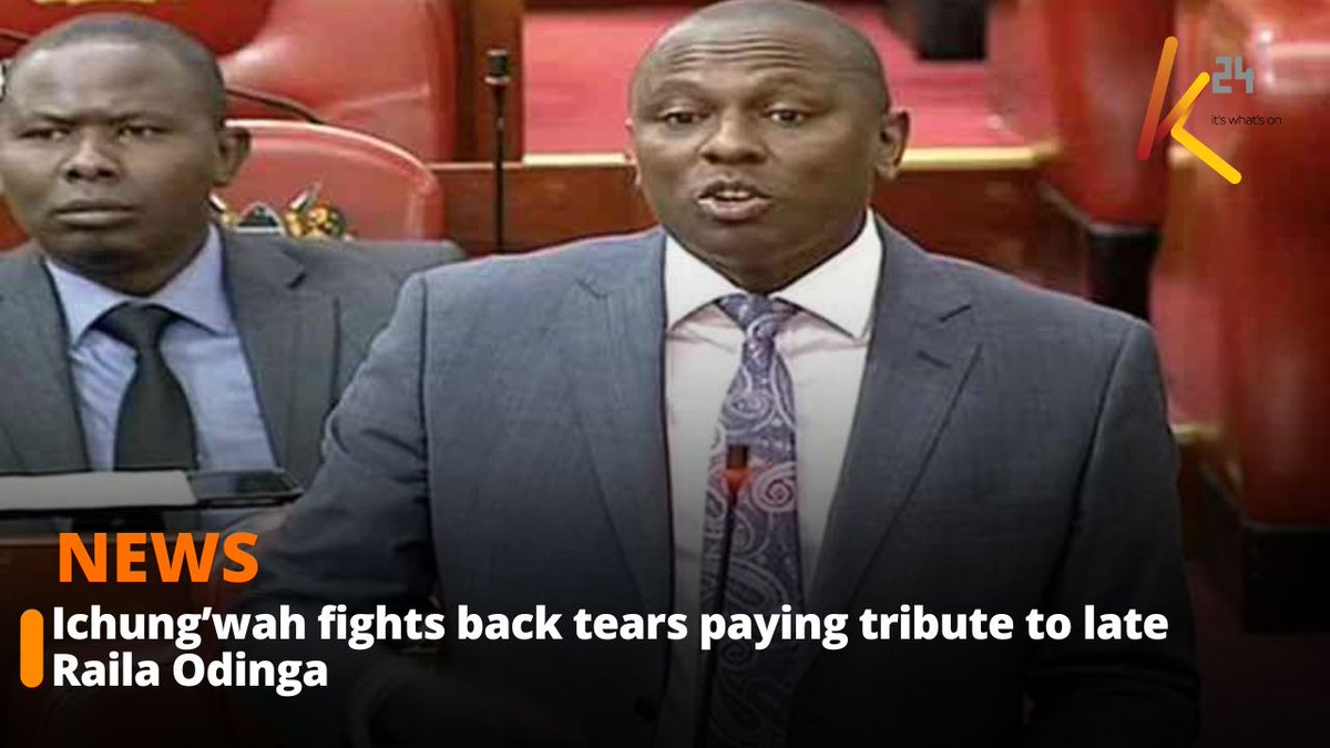 Ichung’wah fights back tears paying tribute to late Raila Odinga