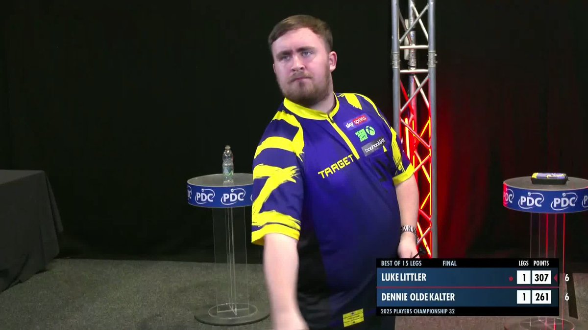 "THAT IS WHAT THE NUKE CAN DO!" Luke Littler checks out a HUGE 152 to take an early 2-1 lead over Dennie Olde Kalter in the final of #PC32! 📺 #PC32
