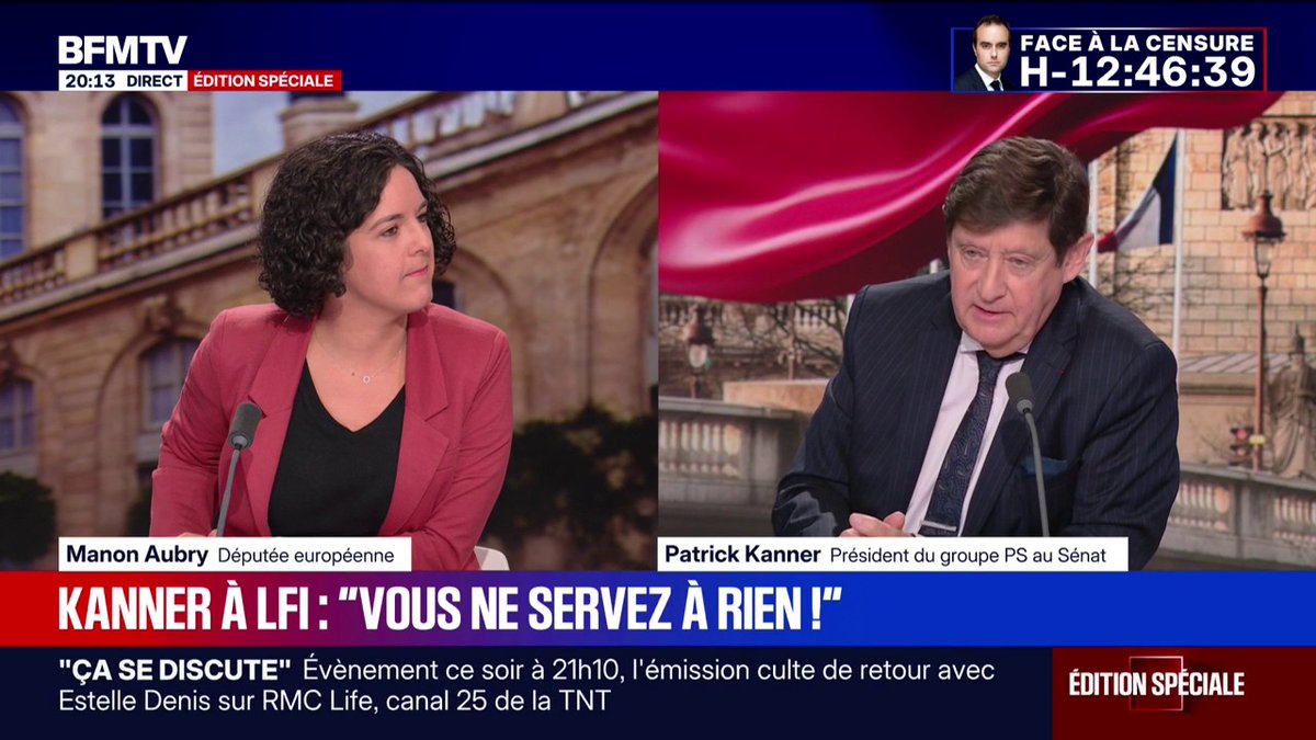 🗨️ "Vous ne servez à rien" Patrick Kanner, sénateur PS, tacle Manon Aubry, eurodéputée LFI, sur la suspension de la réforme des retraites