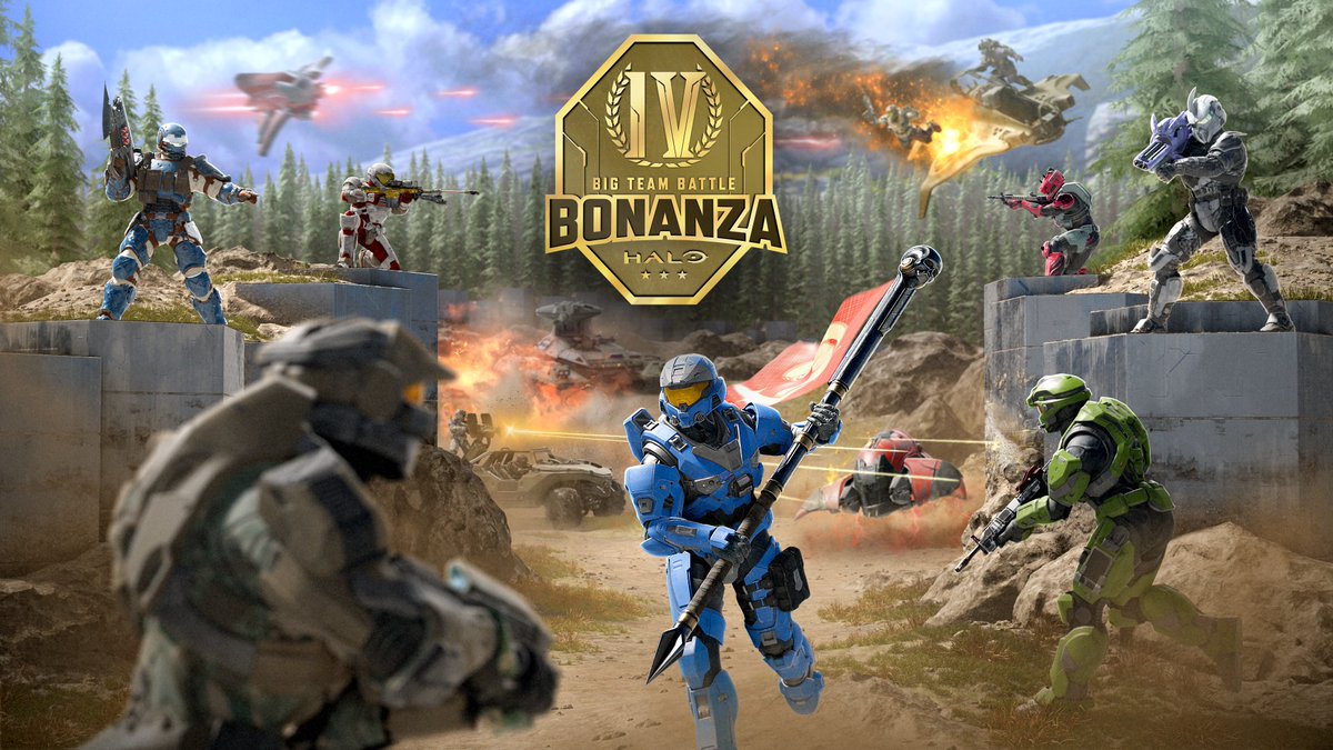 The Big Team Battle of the ages. Catch the BTB Bonanza IV - live Saturday night at the Halo World Championship! 🌎🏆 📅 October 25 🕢 7:30p PT #HaloWC