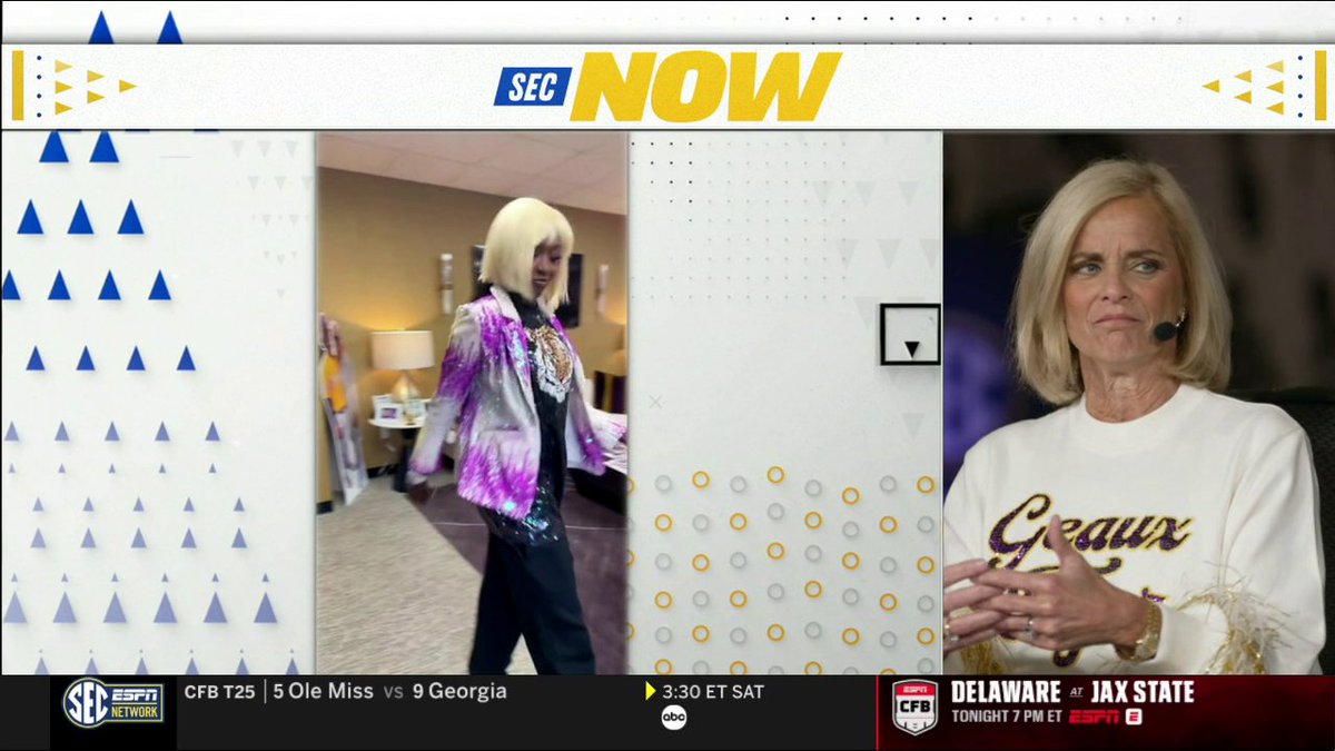 "OK, I get the last laugh." LSU Women's Basketball's Kim Mulkey shares her thoughts on Flau'jae Johnson's impression of her 😂