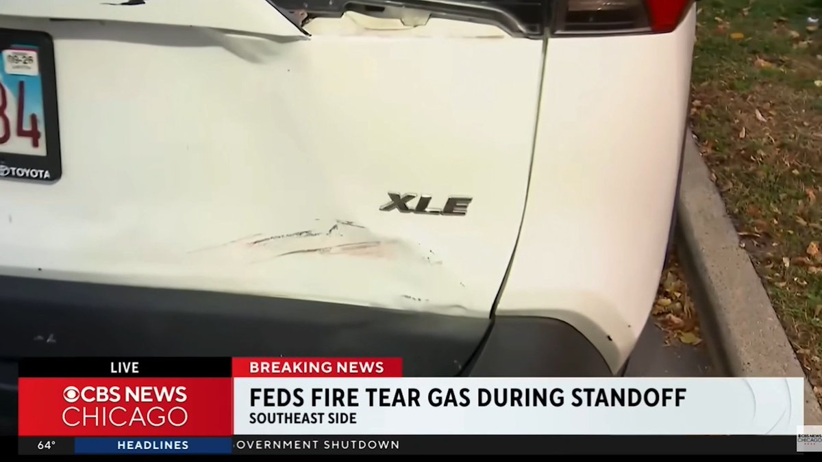 ICE claimed that they chased a red SUV in Chicago's Southeast Side on Tuesday because it slammed into them first. But surveillance video obtained by CBS Chicago shows the opposite: ICE slammed into the red SUV and started the chase.