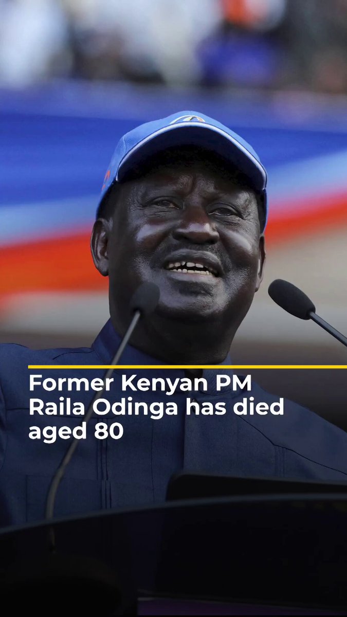 Former Kenyan PM Raila Odinga has died at 80 after over 40 years in politics and five failed presidential bids. President William Ruto declared seven days of national mourning and a state funeral.