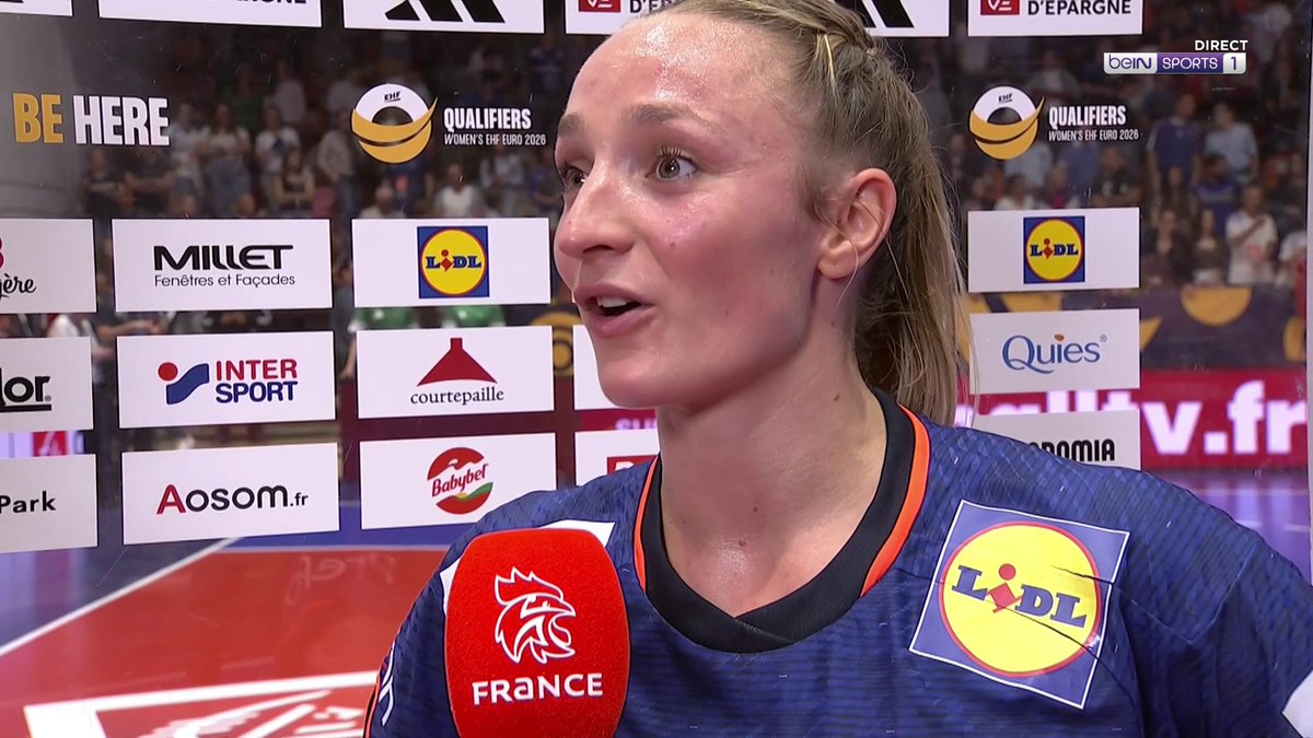 🤾♀️🏆 #HandAction 🇫🇷🇽🇰 Alicia Toublanc : "Toujours une fierté de se retrouver ici"