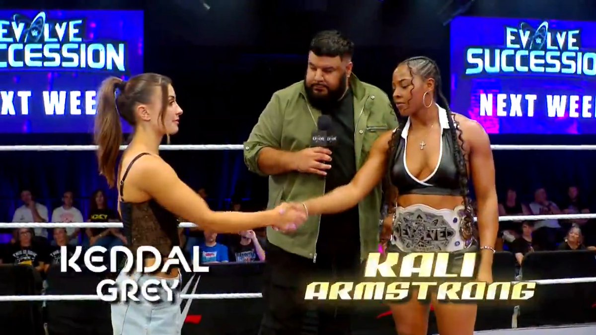 An unstoppable force meets an immovable object. Kali Armstrong defends her #WWEEvolve Women's Championship against Kendal Grey TONIGHT at #EvolveSuccession at 8ET/5PT on @tubi! WATCH HERE ▶️: