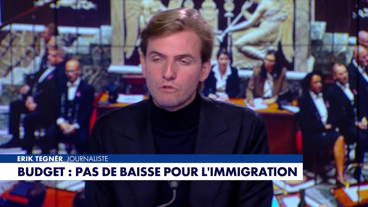 Erik Tegnér : «Dans ce budget, c'est simple. Si vous ne voulez pas être touchés par les augmentations d'impôts ou les taxes, il faut être un étranger ou un clandestin. Ça me terrifie de voir à quel point les Républicains ont été incapables de négocier quoi que ce soit.»