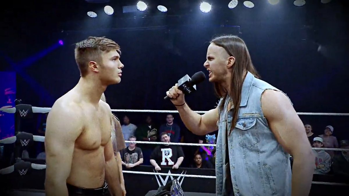 From friends to enemies. @jacksondrake03 puts his #WWEEvolve Championship on the line against former Vanity Project stablemate, Bryce Donovan, TONIGHT at #EvolveSuccession at 8ET/5PT on @tubi! WATCH HERE ▶️: