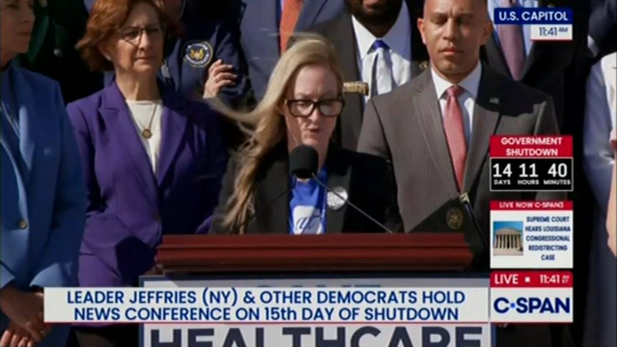 Nurse: Asking our friends and neighbors[...]to pay more than double for their premiums is going to force people off their health insurance[...]instead of working with Democrats to lower health care cost, Republicans shut down the government and took a vacation.