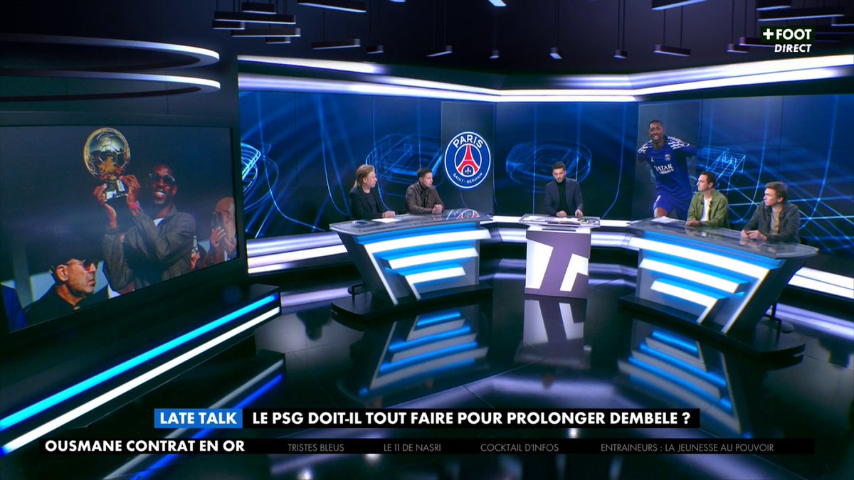 🤔 Le PSG doit-il tout faire pour prolonger Dembélé ? 🗣️ Pour Samir Nasri, Dembélé est le premier vrai “Ballon d’or” du PSG. Paris doit le garder à tout prix pour éviter une nouvelle reconstruction 🤑 Le Late, c’est maintenant sur CANAL+ FOOT 🖥️