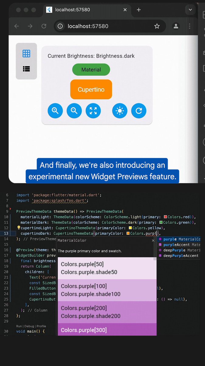 Dart &amp; Flutter MCP Server, Dart CLI improvements, and Widget Previews are all packed into Flutter 3.35 💫 Get the details ↓
