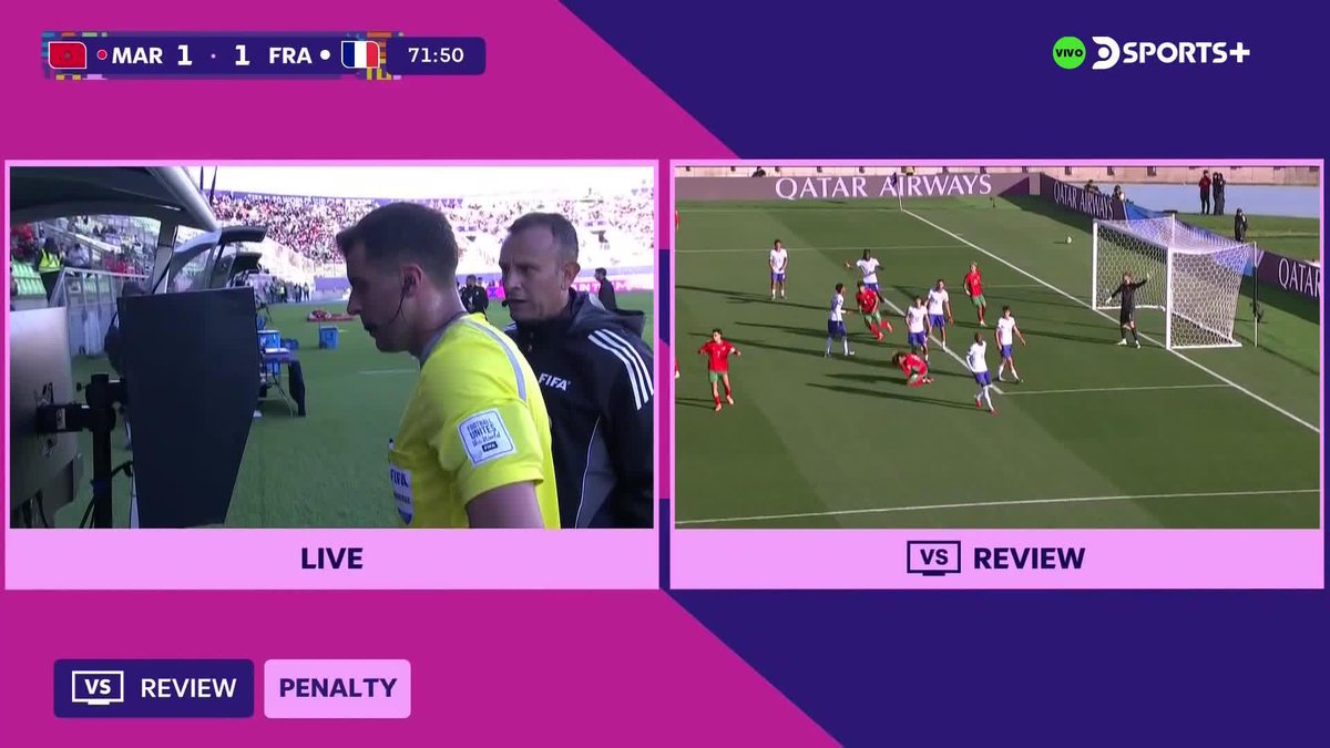 "ROBO" Por el penal que no le cobraron a Francia en el partido ante Marruecos por las semifinales del Mundial Sub 20. Le pega en la mano y encima no lo cobran ni desde el VAR, son unos ladrones hijos de re mil putas.