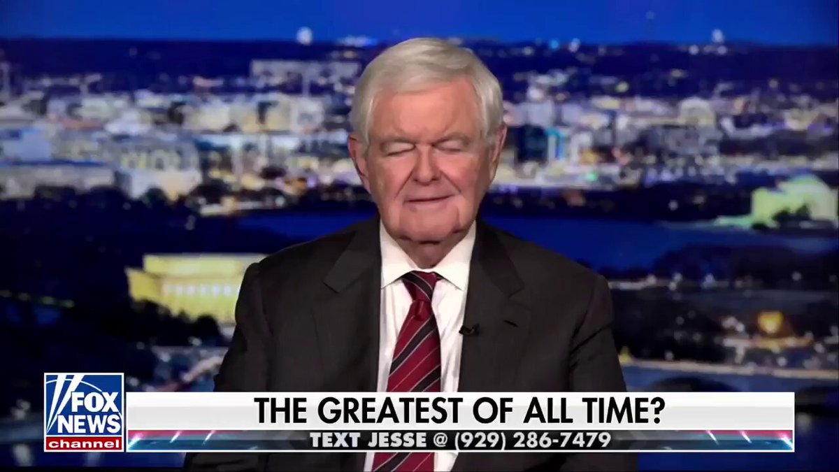 🚨 WOW: Former Speaker of the House and HISTORIAN Newt Gingrich says the HISTORY BOOKS will remember Donald Trump as a “TOP THREE” PRESIDENT 🚨 Newt Gingrich: “I think he has a real shot at becoming number three in the pantheon of American presidents” 🔥