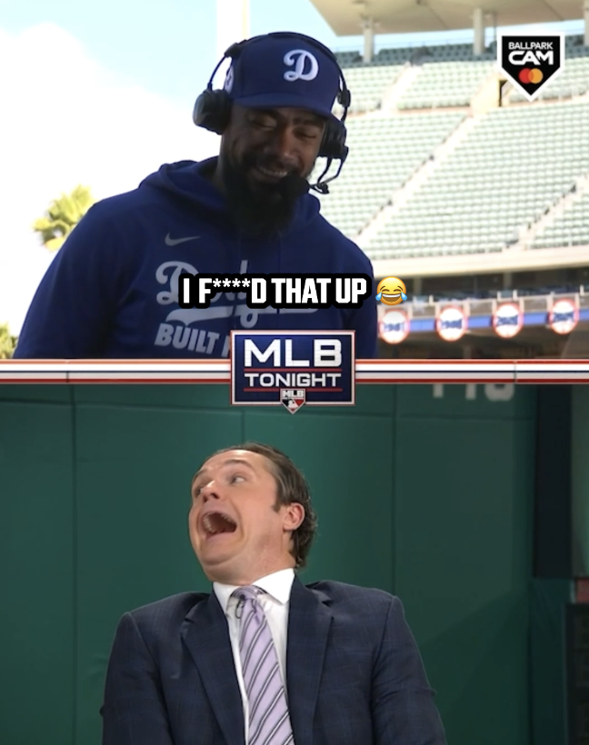 Teoscar Hernández had a hilarious reaction to #MLBTonight asking him about Sal Frelick's wild double play in Milwaukee 🤣