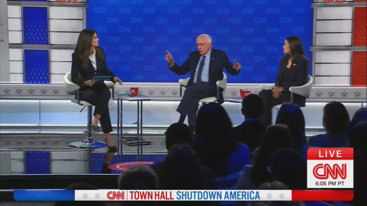 Sen. Sanders: Where are your Republican colleagues tonight? Rep. AOC: That's an excellent question, Bernie. Right now, House and Senate Democrats are in Washington DC. The only people who are not in Washington DC are the over 200 elected Republicans in the House of Representatives because Mike Johnson refuses to call the House in session. He refuses to also seat Adelita Grijalva because they want to prevent the 218 signature on release of the Epstein files as well