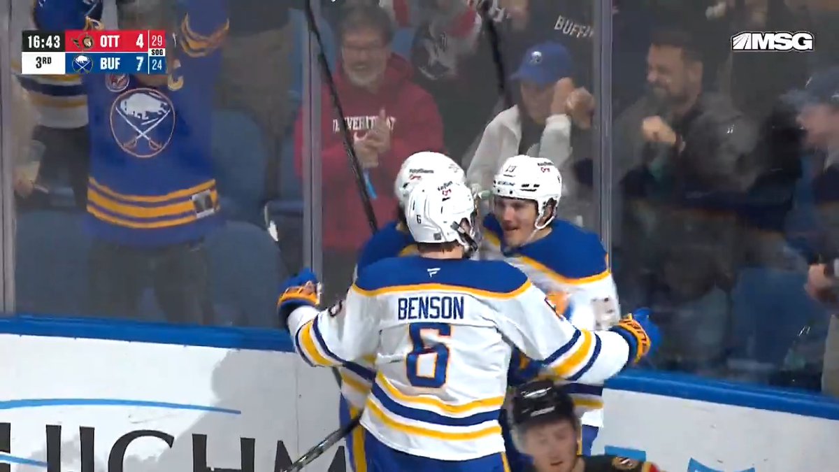 YOU GET A GOAL! YOU GET A GOAL! The Buffalo Sabres have potted seven on the night! 🦬