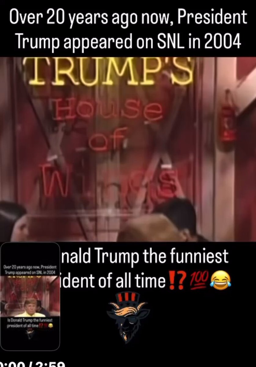 Cock-a-doodle-do Folks! 🤣Over 20 years ago now, President Trump appeared on SNL in 2004. He is probably the funniest president we have ever had!