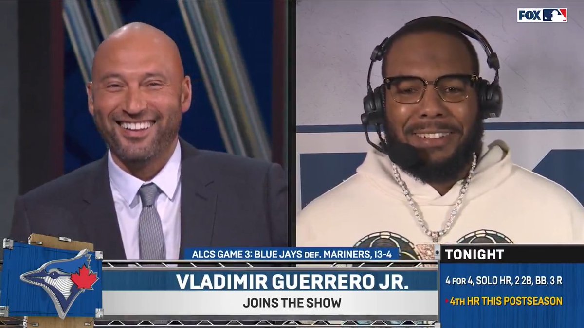 “Next time blink and tell him you didn’t see him” Derek Jeter has some advice for Vladimir Guerrero Jr the next time he’s a triple away from the cycle 😂