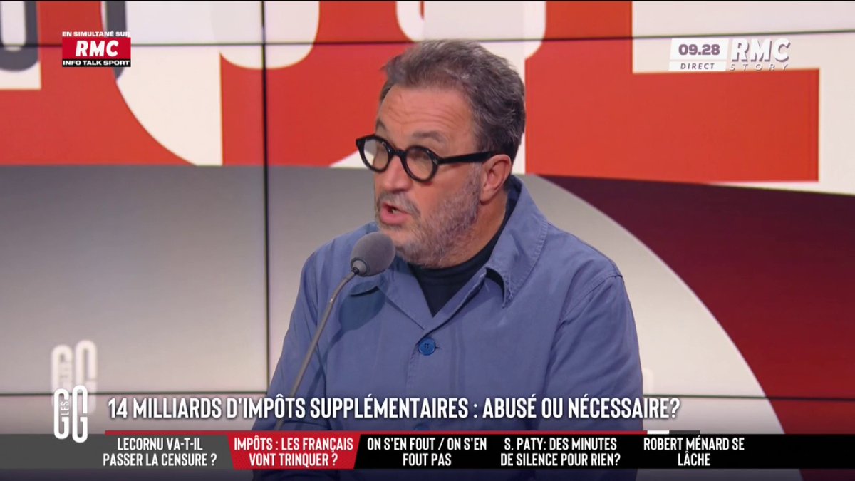 💶 14 milliards d’euros de hausse d’impôts 🗣️ Yves Camdeborde : "C'est une honte ! Une fois de plus, on va demander aux Français, et pas les plus riches, de faire des efforts pour arriver à stabiliser ce pays ! Les petites PME sont en grosse difficulté..." #GGRMC