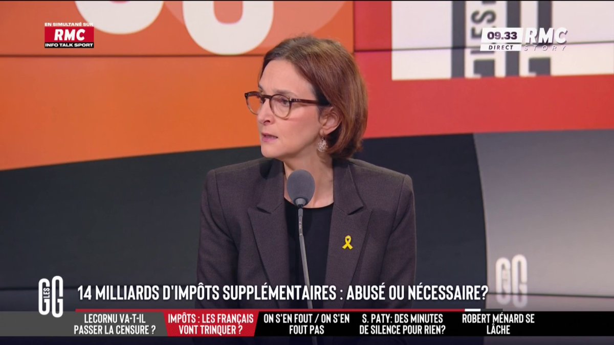 💶 14 milliards d’euros de hausse d’impôts 🗣️ Barbara Lefebvre : "1 000€ par mois, avec le gel des pensions, ça fait 10€ par mois (en moins)... Il en a marre le petit retraité, le petit de la classe moyenne ! Ce sont toujours les petits qui font les efforts !" #GGRMC