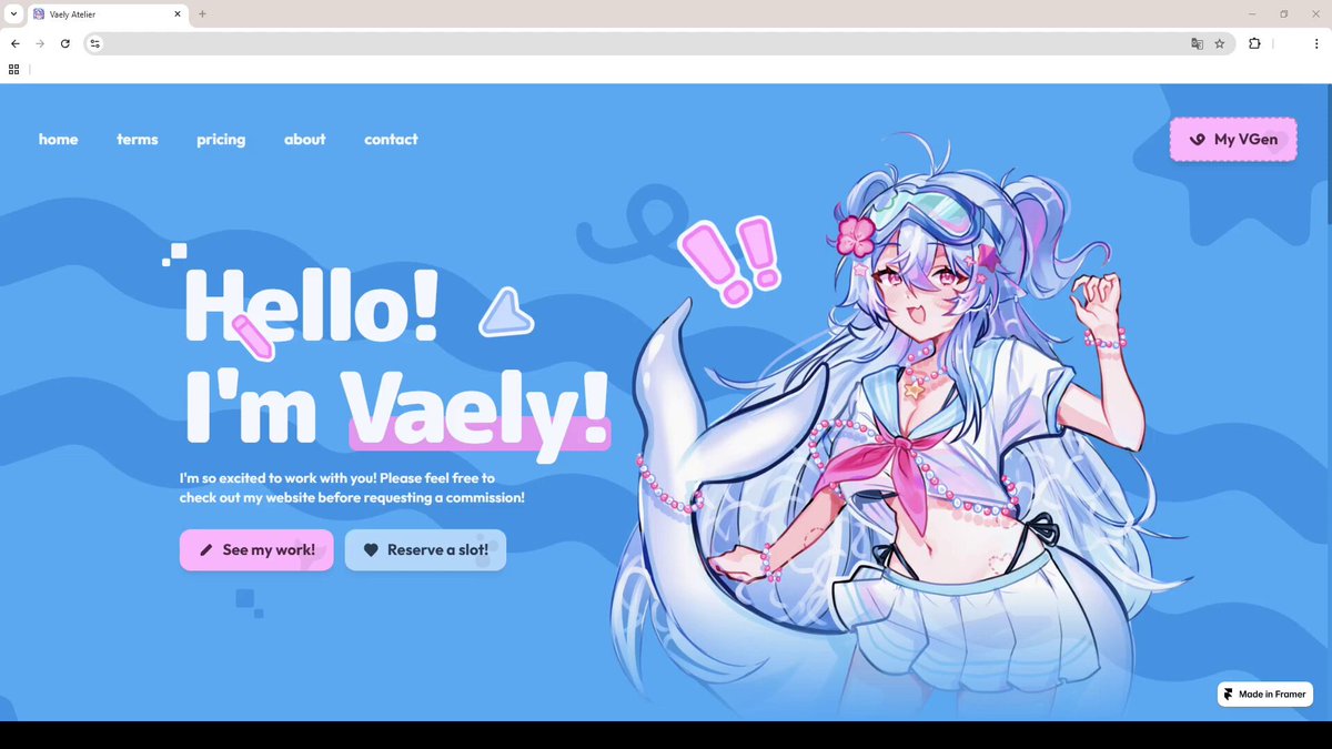 MY SITE IS FINALLY USABLE ! AHHHHHH 💗 I'm so happy, I just find it magnificent 😭 You can now Commission me outside of VGen if you wish! The TOS, prices list, examples are also available etc... 💗 In any case, I hope you like the Site as much as I do! I'm extremely proud of it and I just love the mix of colors soooo MUCHH ! #vaelyatelier