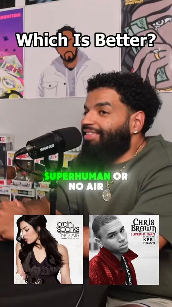 ain’t no way people think Chris Brown’s “Superhuman” is better than “No Air”💀