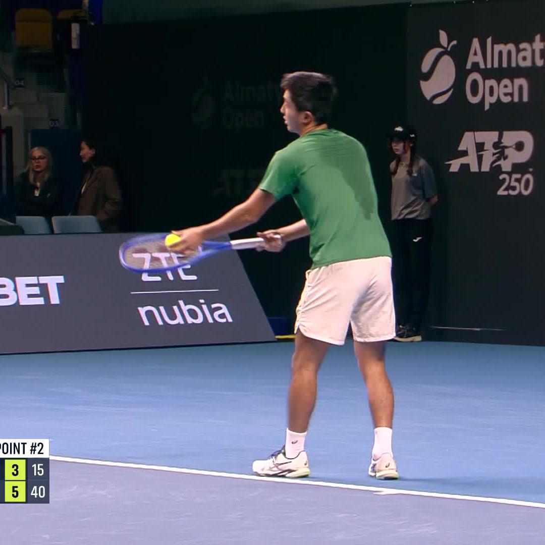 Top 100 debut = SECURED ✅ Shintaro Mochizuki books a spot in his first ATP Tour QF since 2023 after defeating No. 4 seed Darderi 6-3 6-3! #AlmatyOpen